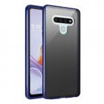 Wholesale LG K51 / Q51 Slim Matte Hybrid Bumper Case (Navy Blue)